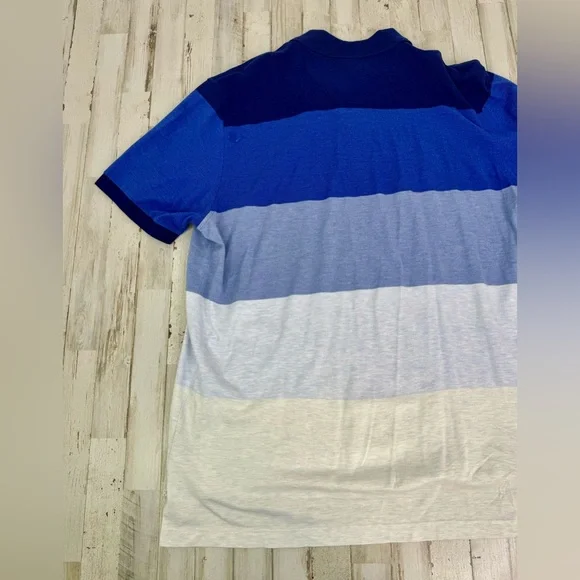 Brooks Brothers Supima Cotton Original Fit Polo Shirt XXL Pastel Striped Blue - Picture 10 of 10